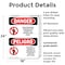 Signmission Unauthorized Persons Not Permitted Bilingual Danger Sign, Plastic, 18in W x 24in L, 2PK OS-2PACK-DS-P-1824-VS-1597 - alternate 2